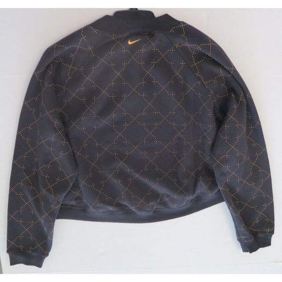 Nike DN5486 010 Women's Sz 1X Black/Gold Therma-Fit Cropped Crew Sweatshirt $110 - Picture 7 of 7